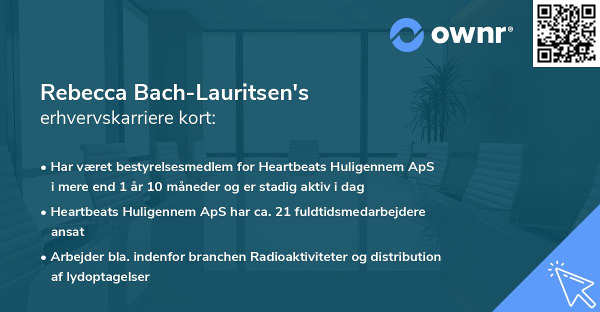 Rebecca Bach-Lauritsen's erhvervskarriere kort