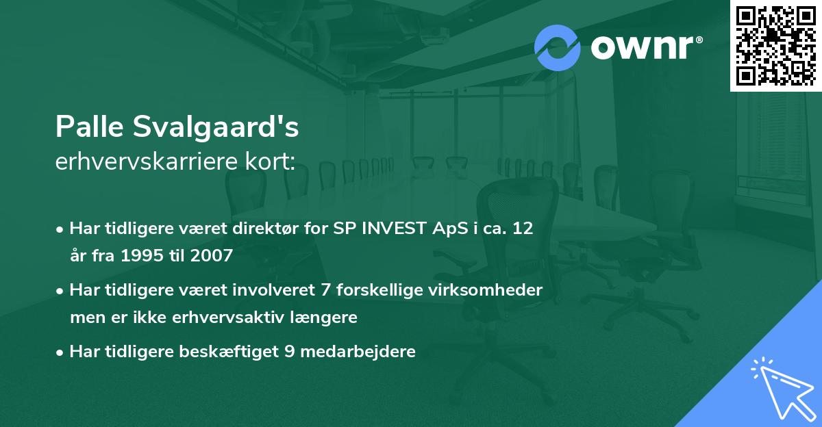 Palle Svalgaard's erhvervskarriere kort