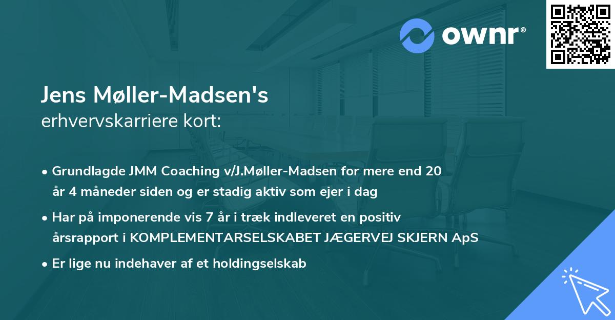 Jens Møller-Madsen's erhvervskarriere kort