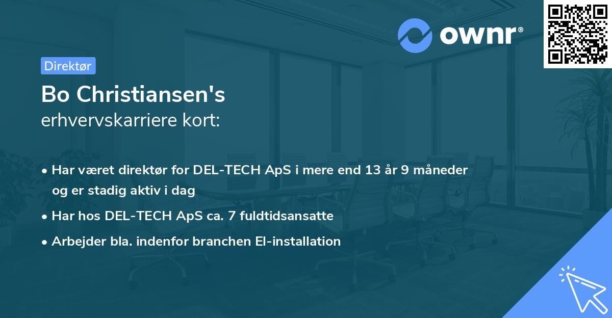 Bo Christiansen's erhvervskarriere kort
