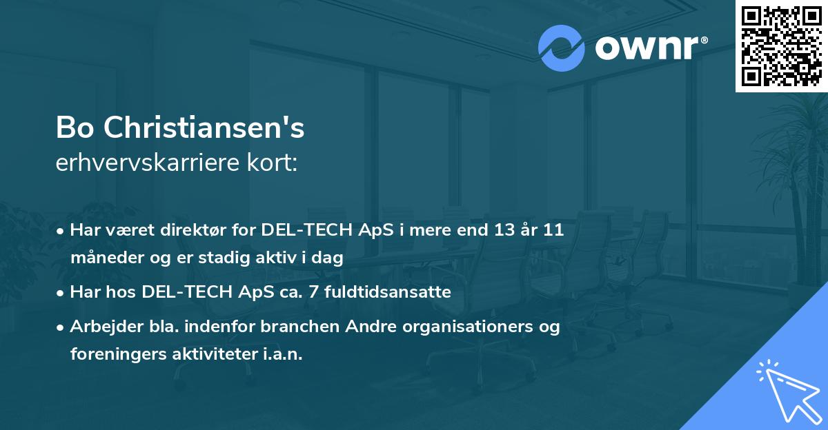 Bo Christiansen's erhvervskarriere kort