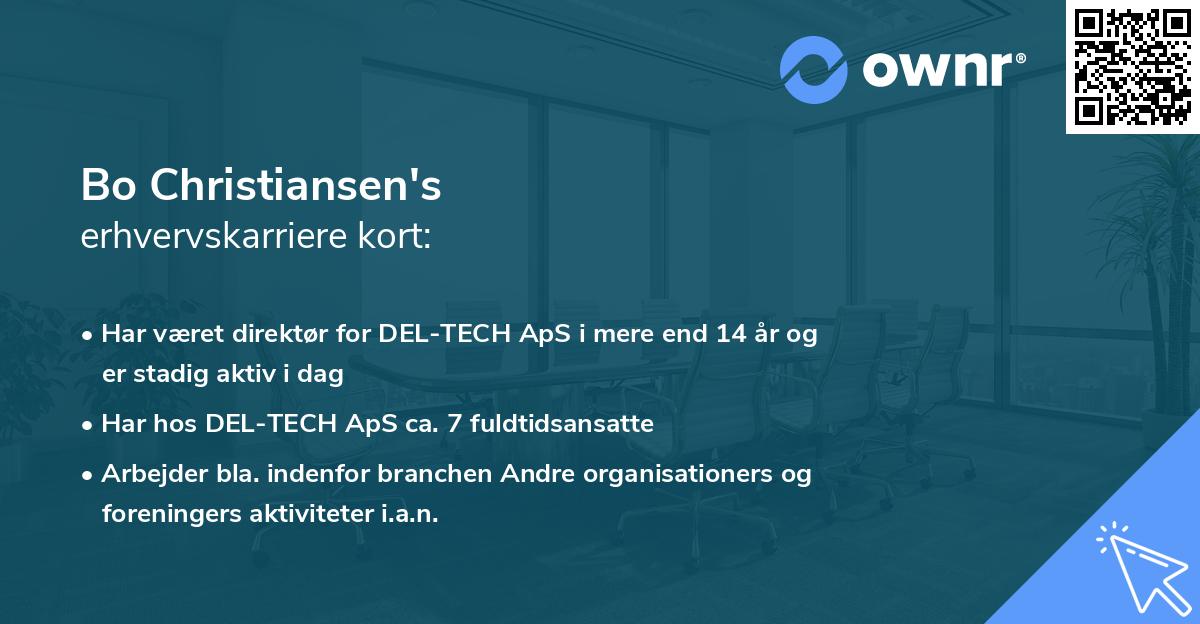 Bo Christiansen's erhvervskarriere kort