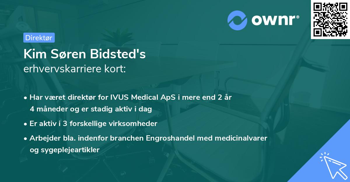 Kim Søren Bidsted's erhvervskarriere kort