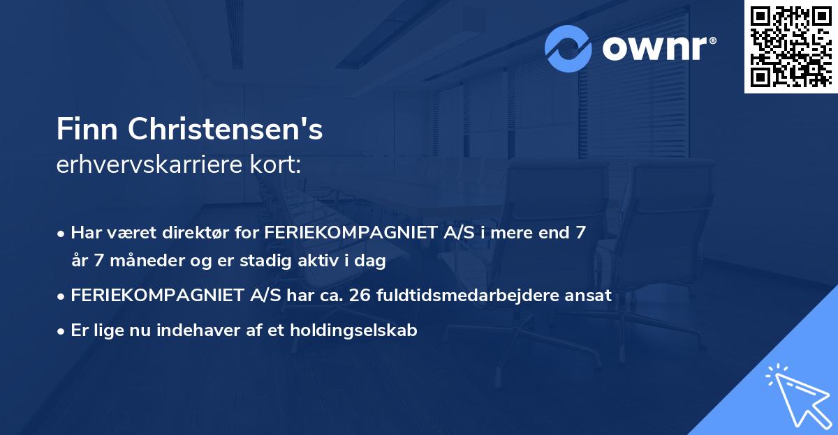 Finn Christensen's erhvervskarriere kort