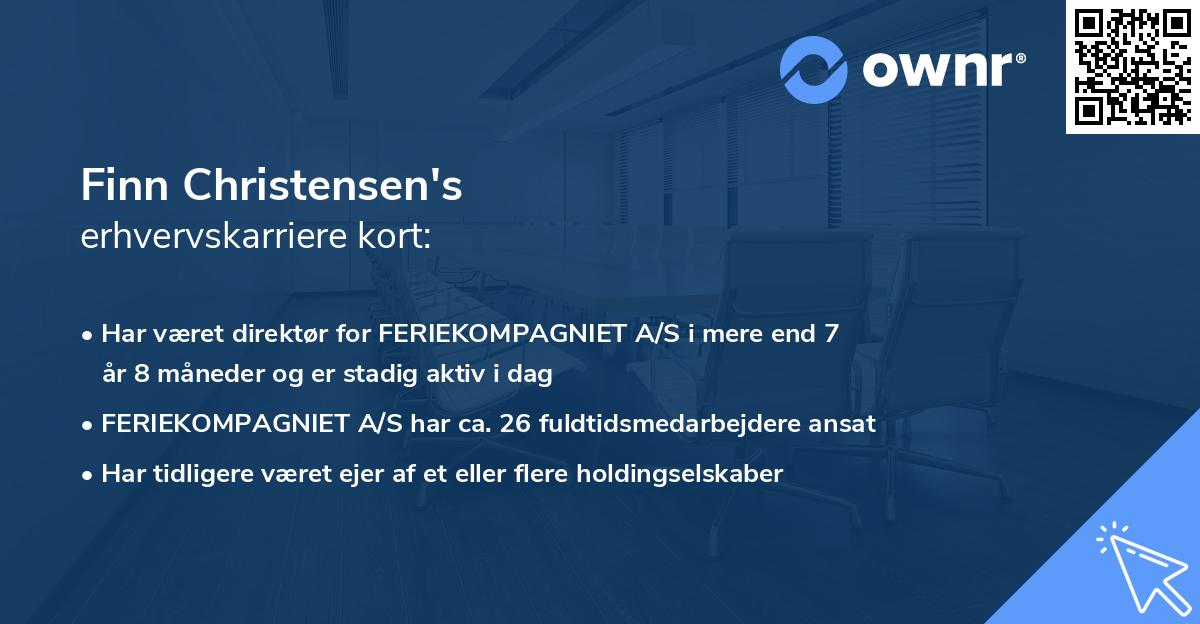 Finn Christensen's erhvervskarriere kort