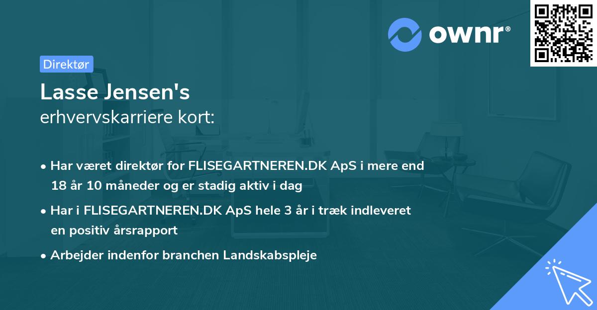 Lasse Jensen's erhvervskarriere kort