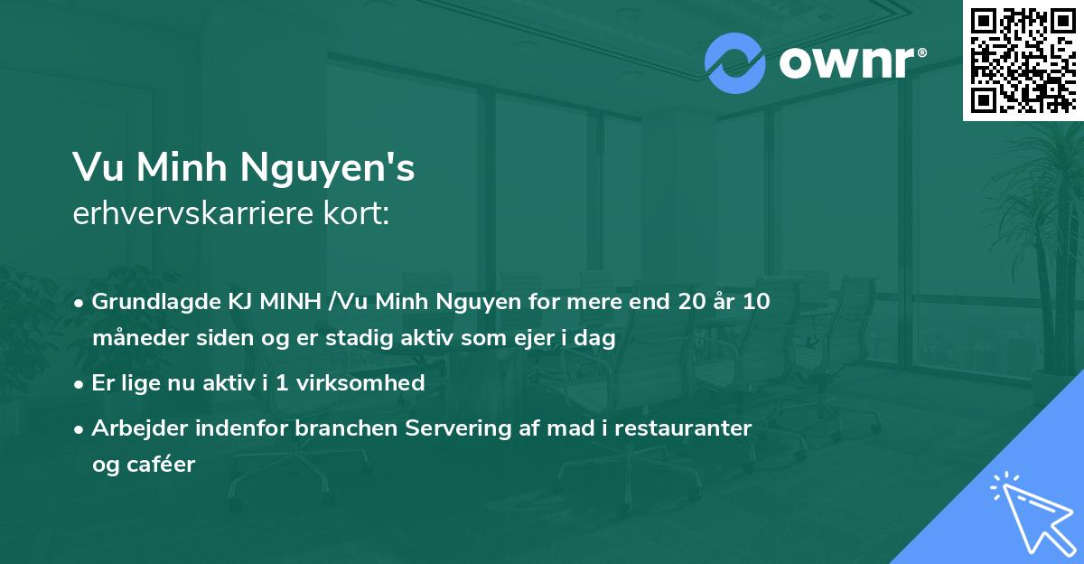 Vu Minh Nguyen's erhvervskarriere kort
