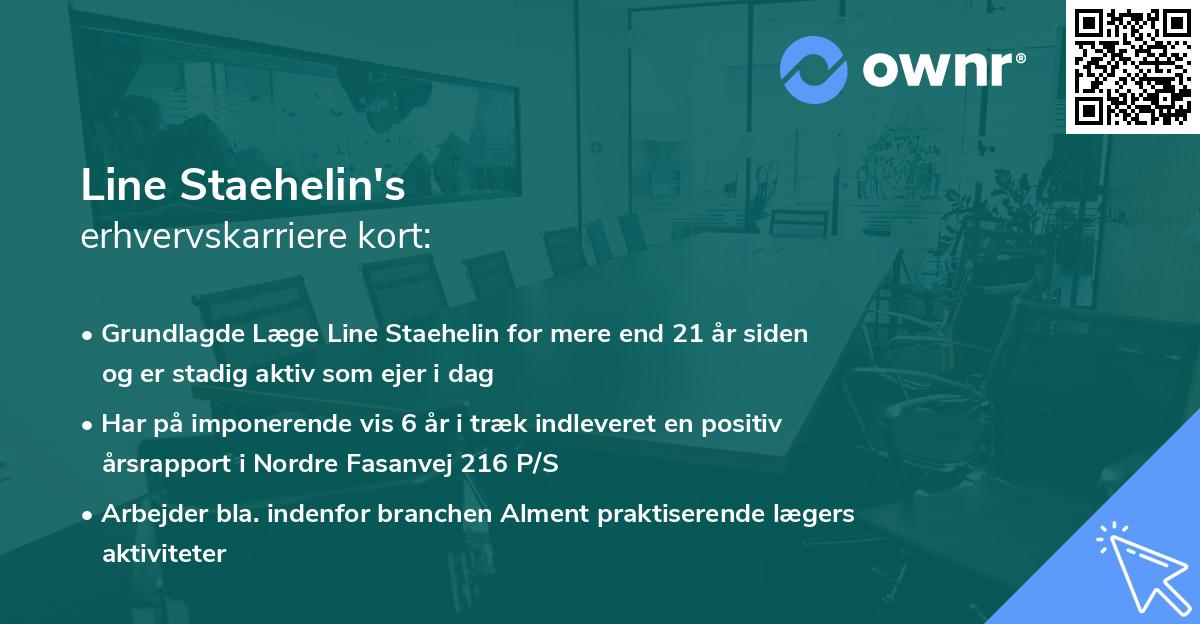 Line Staehelin's erhvervskarriere kort