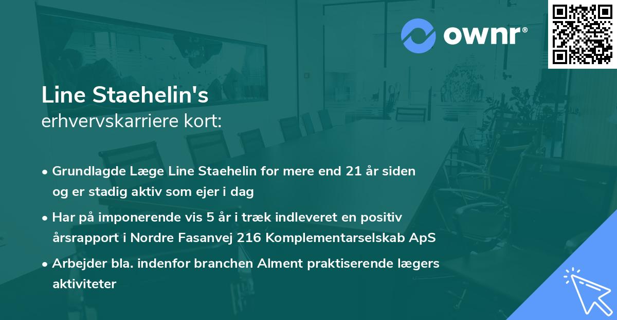 Line Staehelin's erhvervskarriere kort