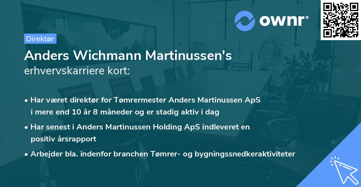 Anders Wichmann Martinussen's erhvervskarriere kort