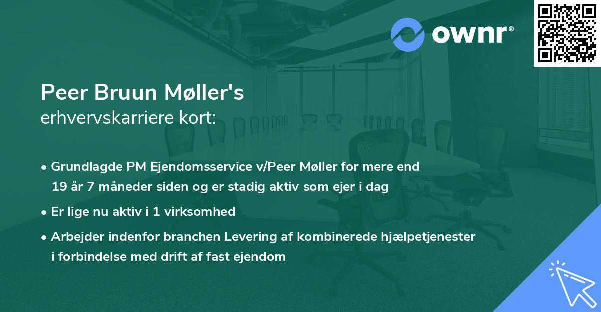 Peer Bruun Møller's erhvervskarriere kort