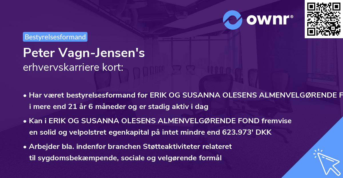 Peter Vagn-Jensen's erhvervskarriere kort