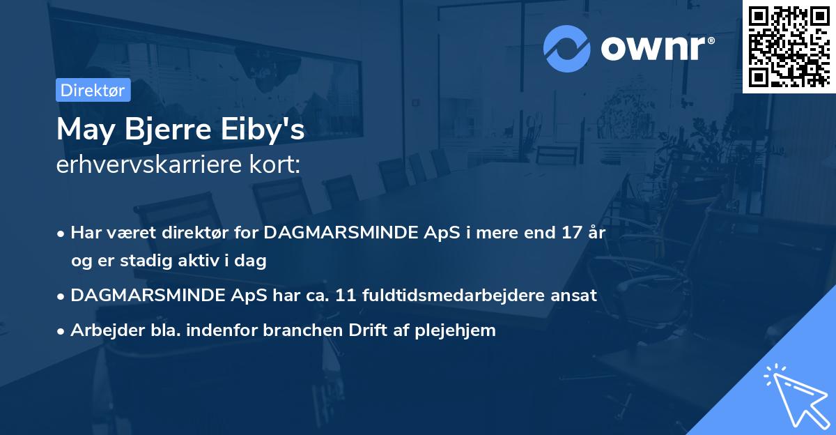 May Bjerre Eiby's erhvervskarriere kort
