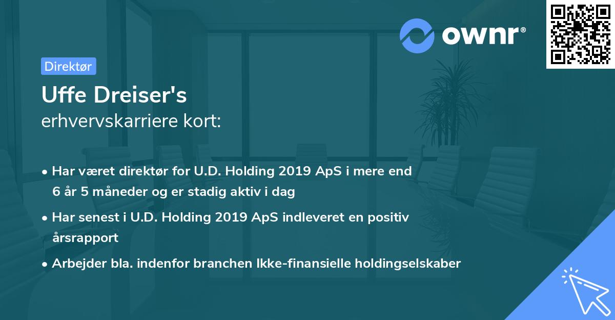 Uffe Dreiser's erhvervskarriere kort