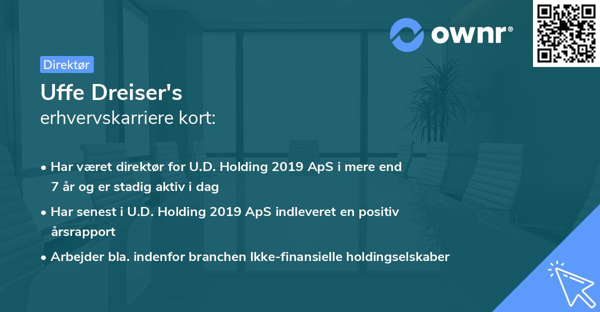 Uffe Dreiser's erhvervskarriere kort