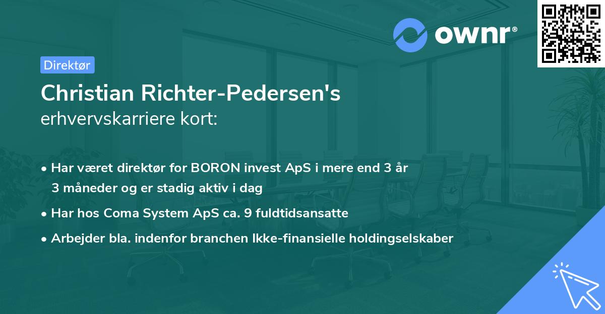 Christian Richter-Pedersen's erhvervskarriere kort