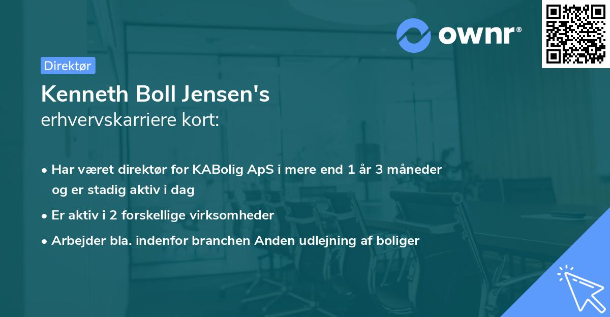 Kenneth Boll Jensen's erhvervskarriere kort