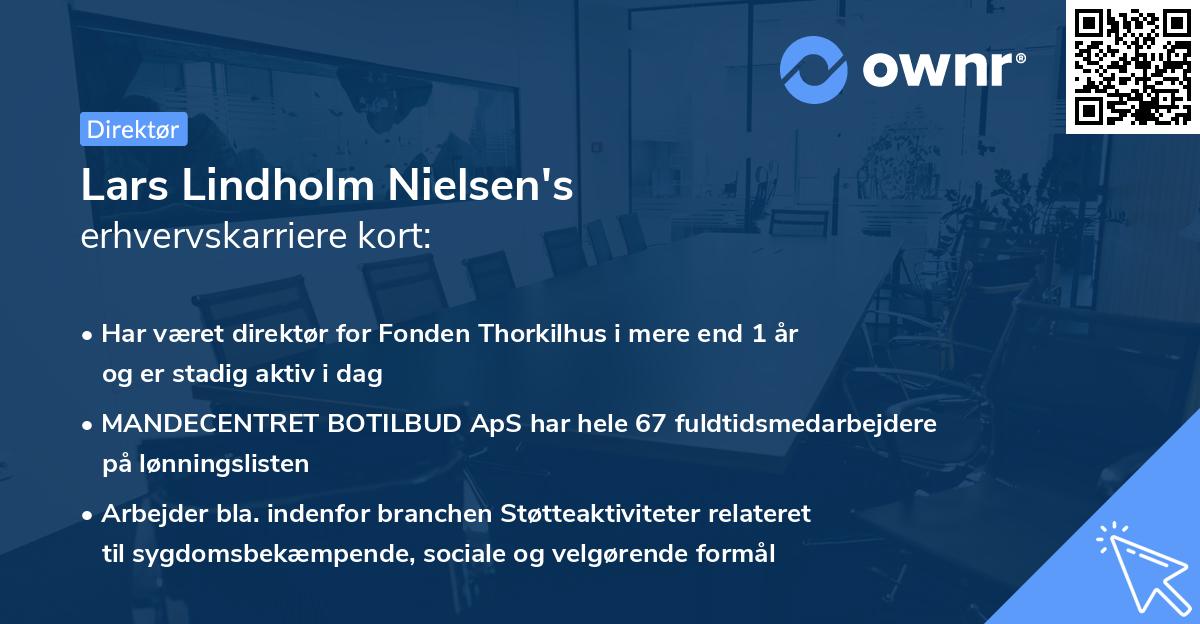 Lars Lindholm Nielsen's erhvervskarriere kort