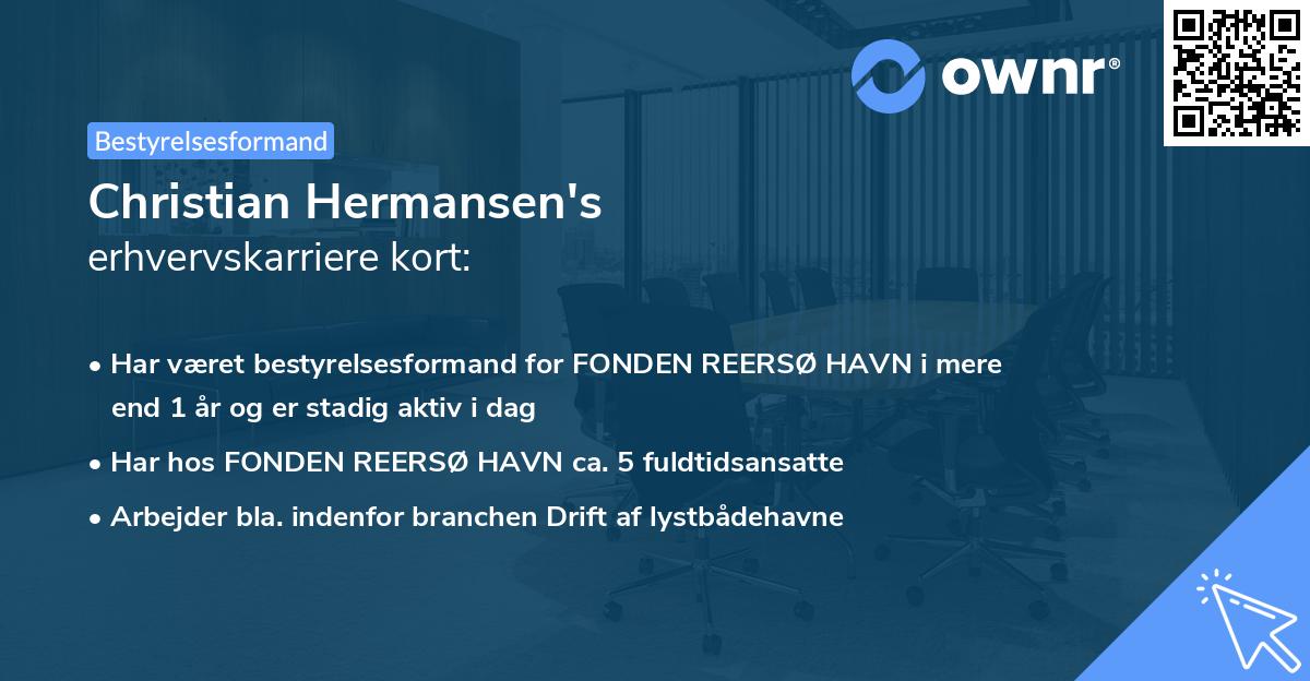 Christian Hermansen's erhvervskarriere kort