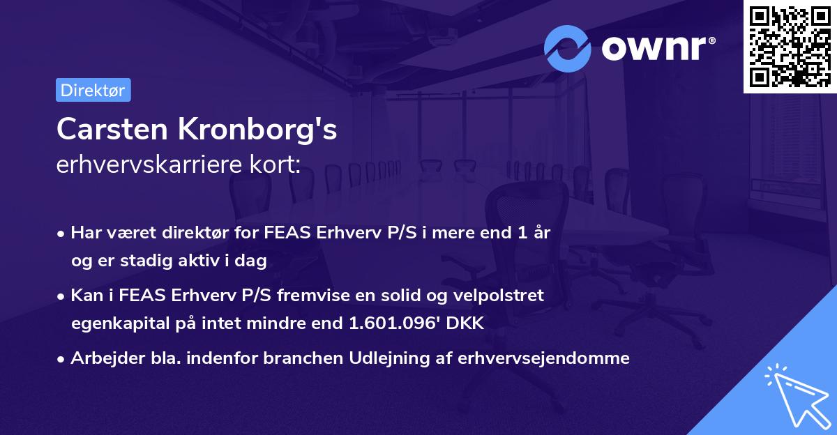 Carsten Kronborg's erhvervskarriere kort