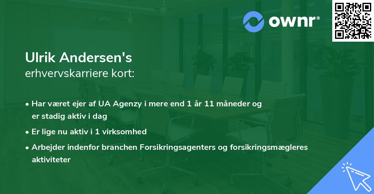 Ulrik Andersen's erhvervskarriere kort