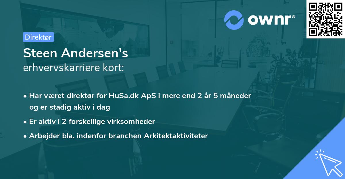 Steen Andersen's erhvervskarriere kort