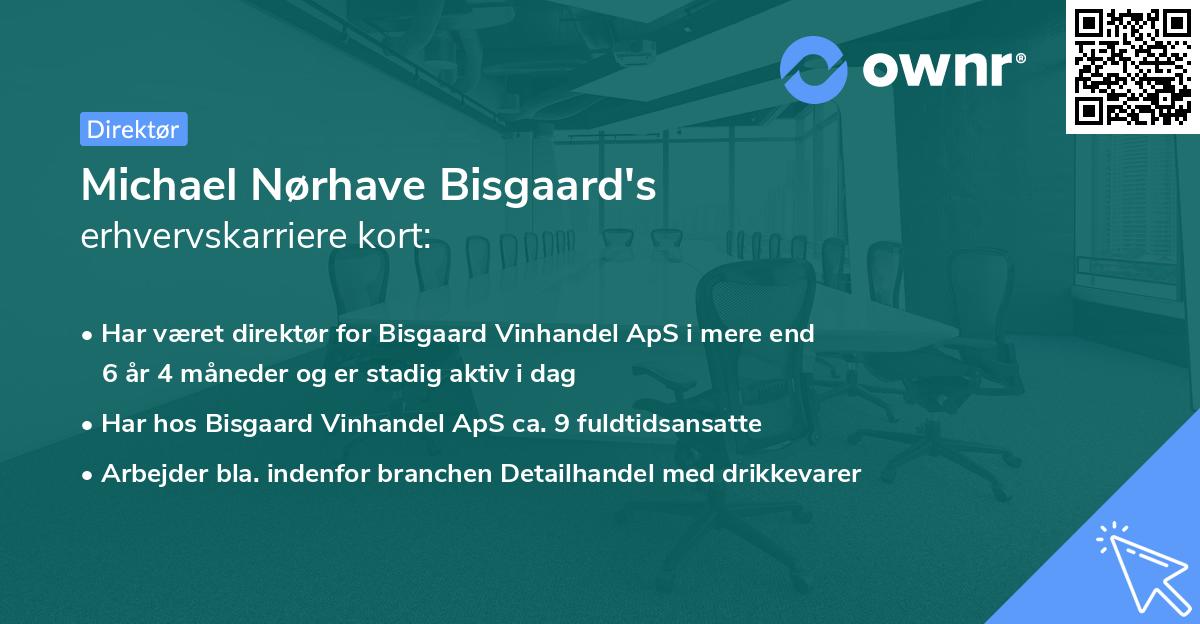 Michael Nørhave Bisgaard's erhvervskarriere kort