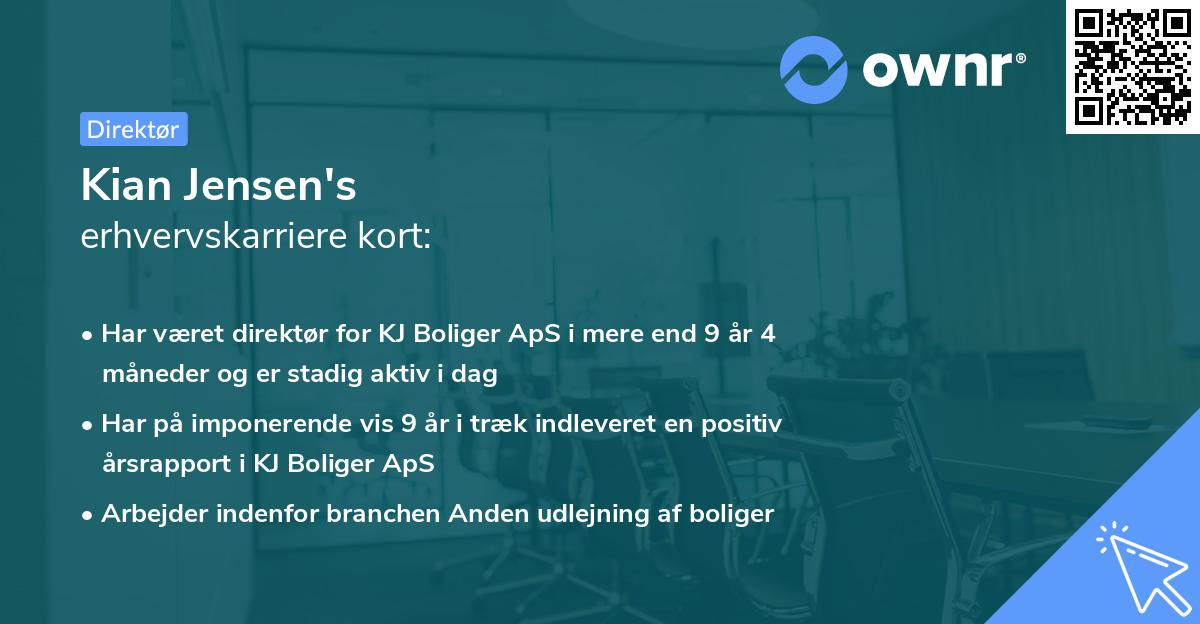 Kian Jensen's erhvervskarriere kort