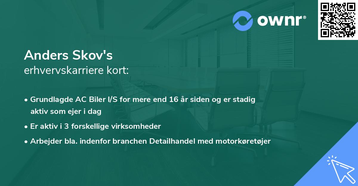 Anders Skov's erhvervskarriere kort