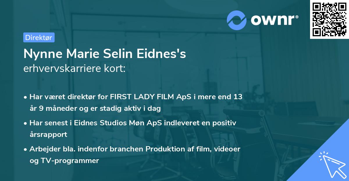 Nynne Marie Selin Eidnes's erhvervskarriere kort