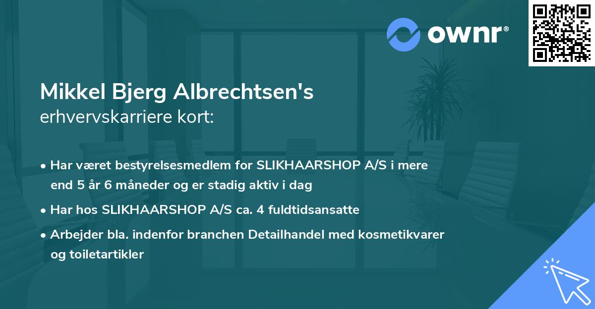Mikkel Bjerg Albrechtsen's erhvervskarriere kort