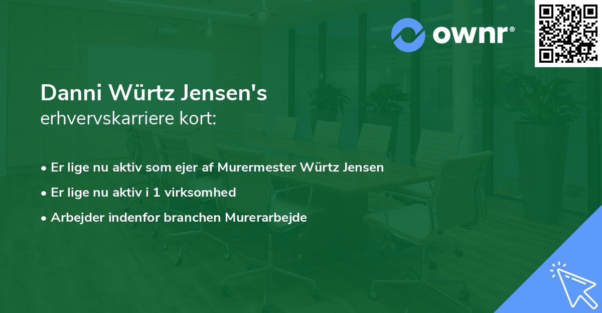 Danni Würtz Jensen's erhvervskarriere kort