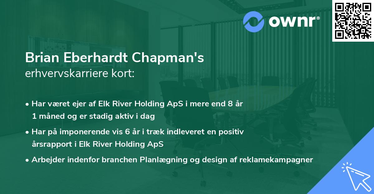 Brian Eberhardt Chapman's erhvervskarriere kort