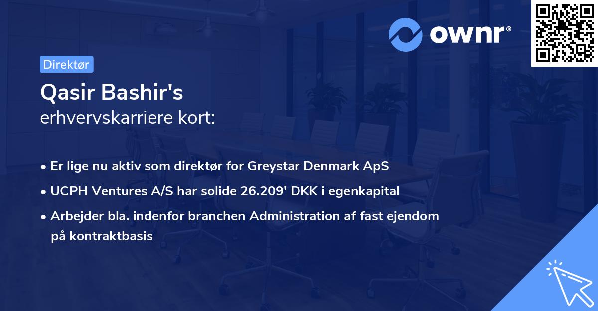 Qasir Bashir's erhvervskarriere kort