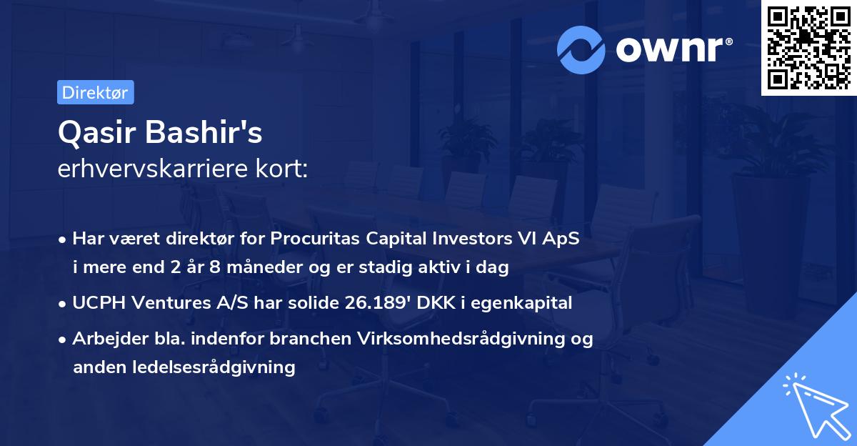 Qasir Bashir's erhvervskarriere kort