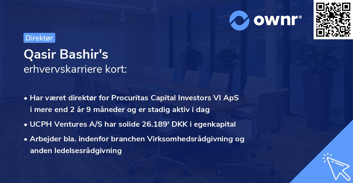 Qasir Bashir's erhvervskarriere kort