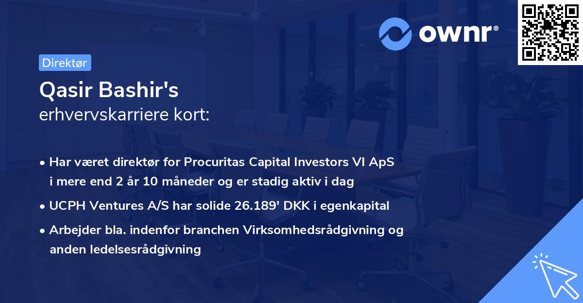 Qasir Bashir's erhvervskarriere kort