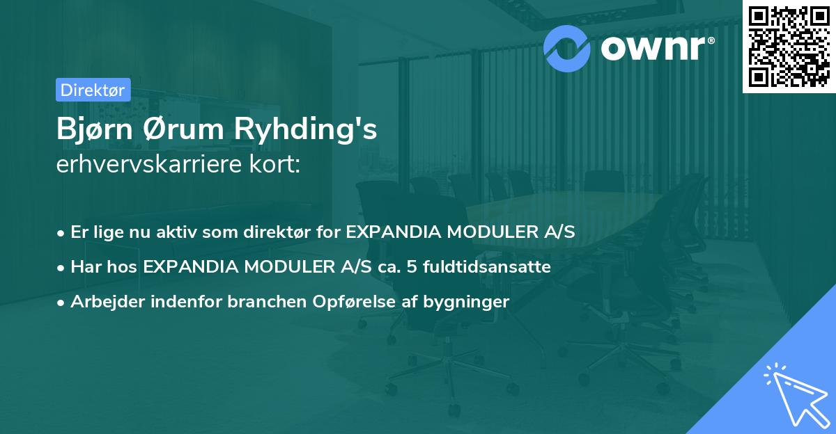 Bjørn Ørum Ryhding's erhvervskarriere kort