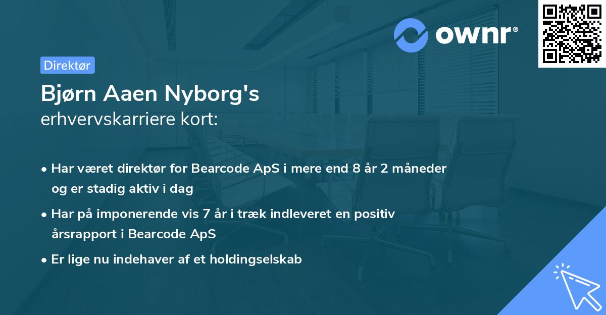 Bjørn Aaen Nyborg's erhvervskarriere kort