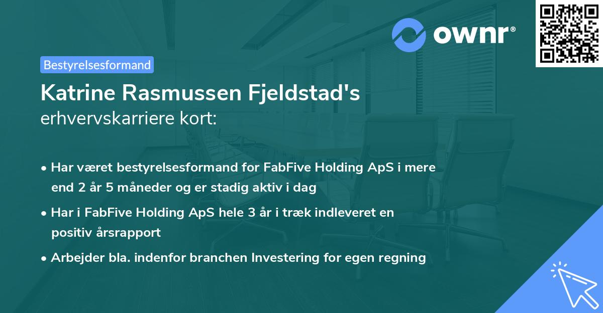 Katrine Rasmussen Fjeldstad's erhvervskarriere kort