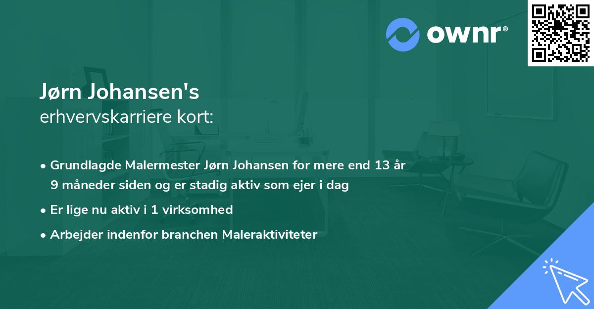 Jørn Johansen's erhvervskarriere kort