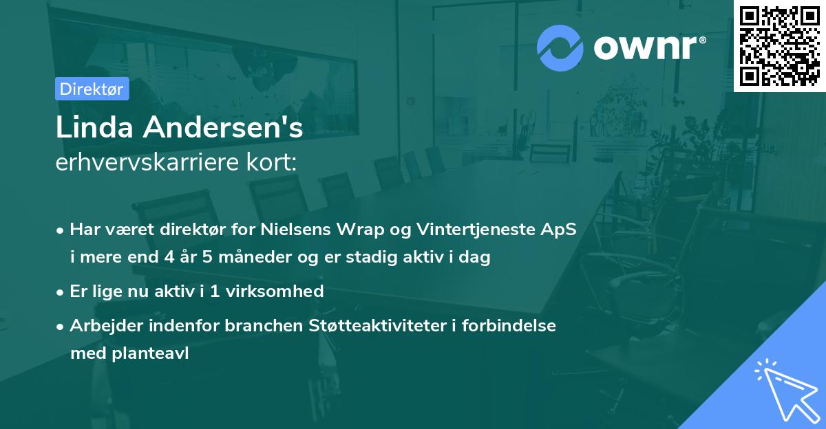 Linda Andersen's erhvervskarriere kort
