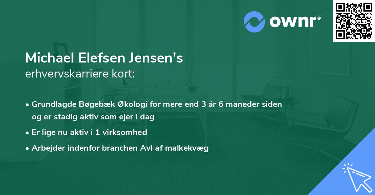 Michael Elefsen Jensen's erhvervskarriere kort