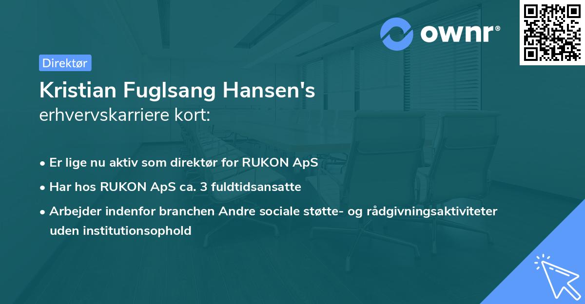 Kristian Fuglsang Hansen's erhvervskarriere kort