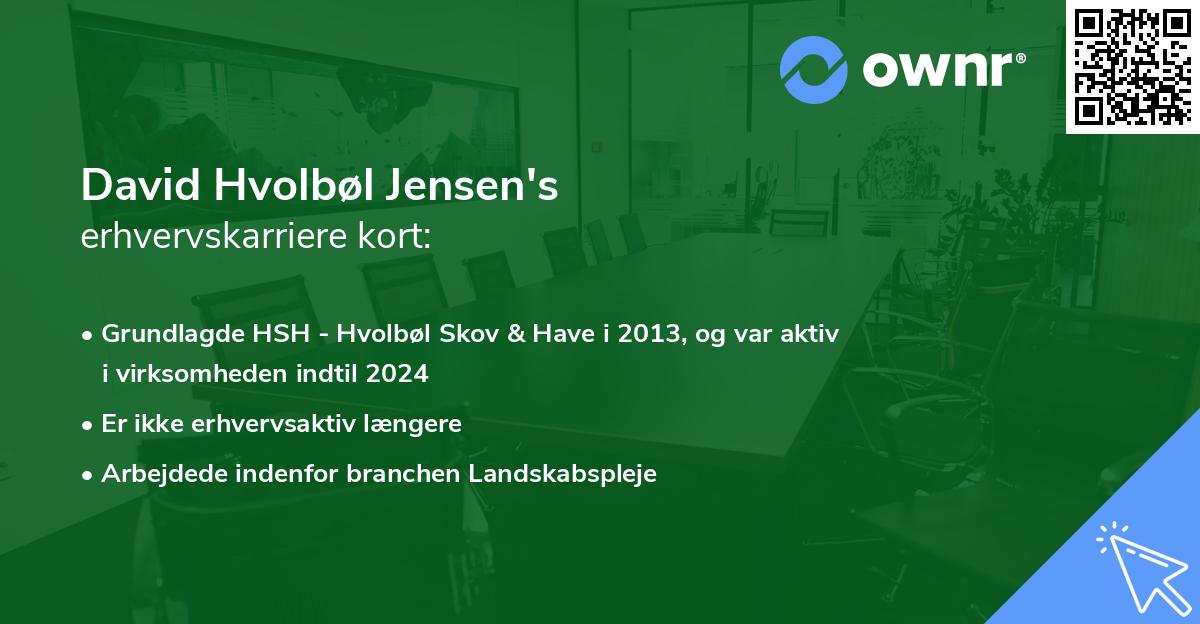 David Hvolbøl Jensen's erhvervskarriere kort