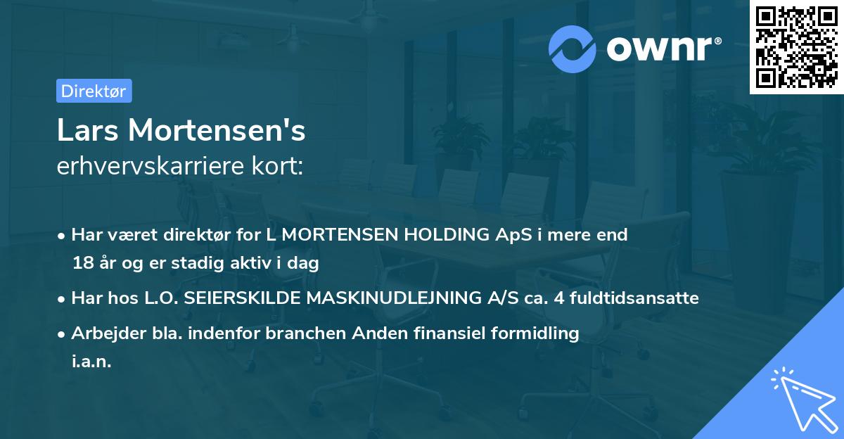 Lars Mortensen's erhvervskarriere kort