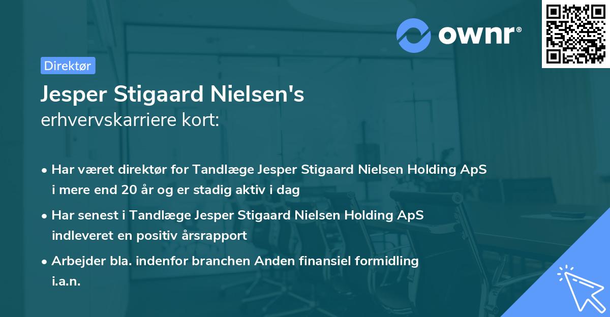 Jesper Stigaard Nielsen's erhvervskarriere kort