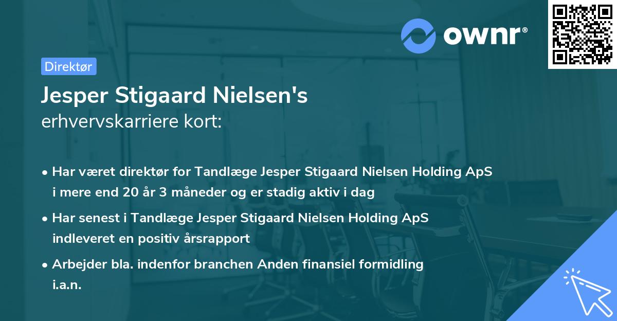 Jesper Stigaard Nielsen's erhvervskarriere kort