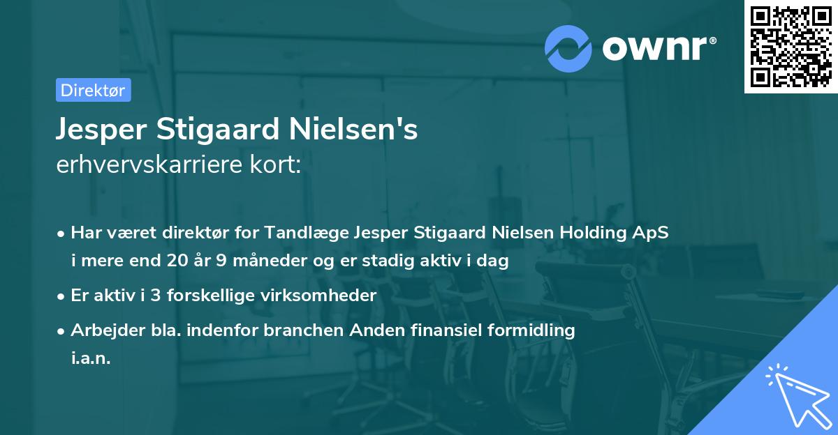 Jesper Stigaard Nielsen's erhvervskarriere kort