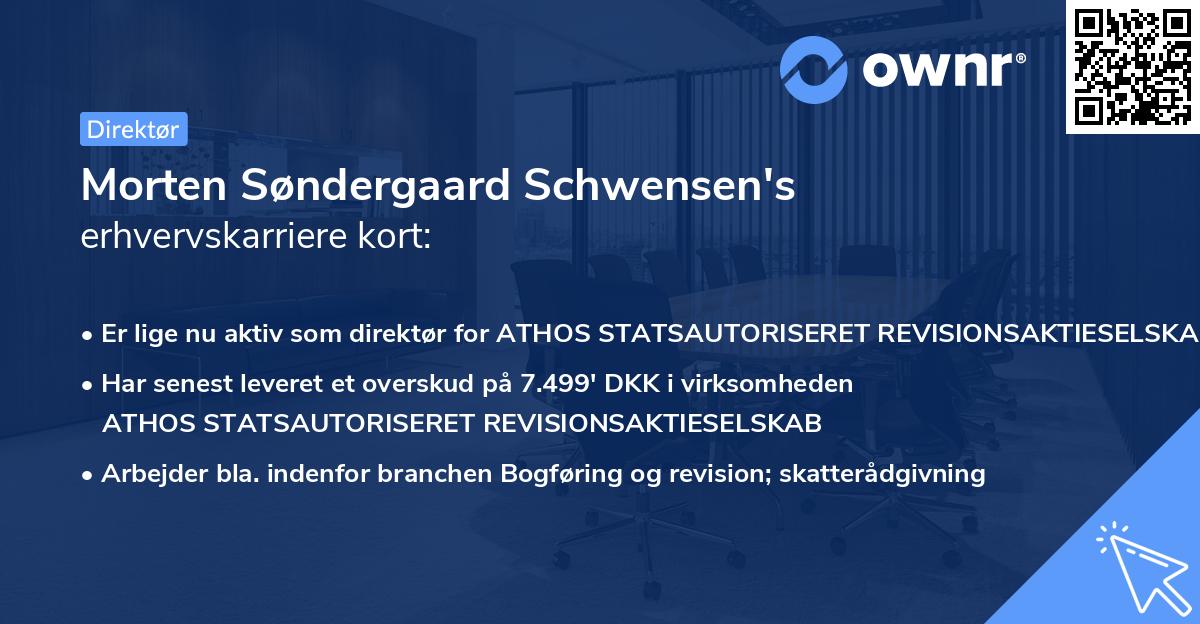 Morten Søndergaard Schwensen's erhvervskarriere kort